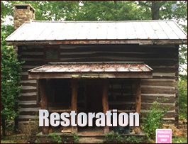 Historic Log Cabin Restoration  Mount Vernon, Virginia